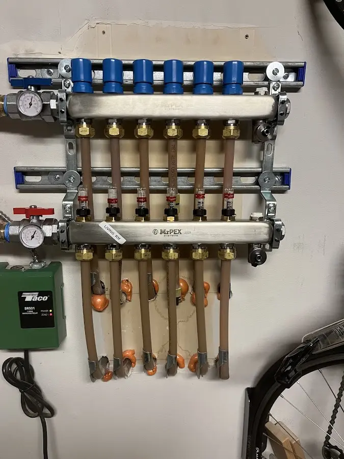 Plumber performing Gas Leak Detection at a residential property in Sewickley